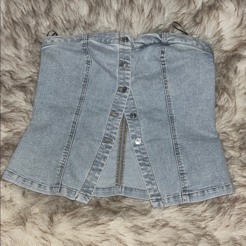 H&M Divided Light Blue Denim Top